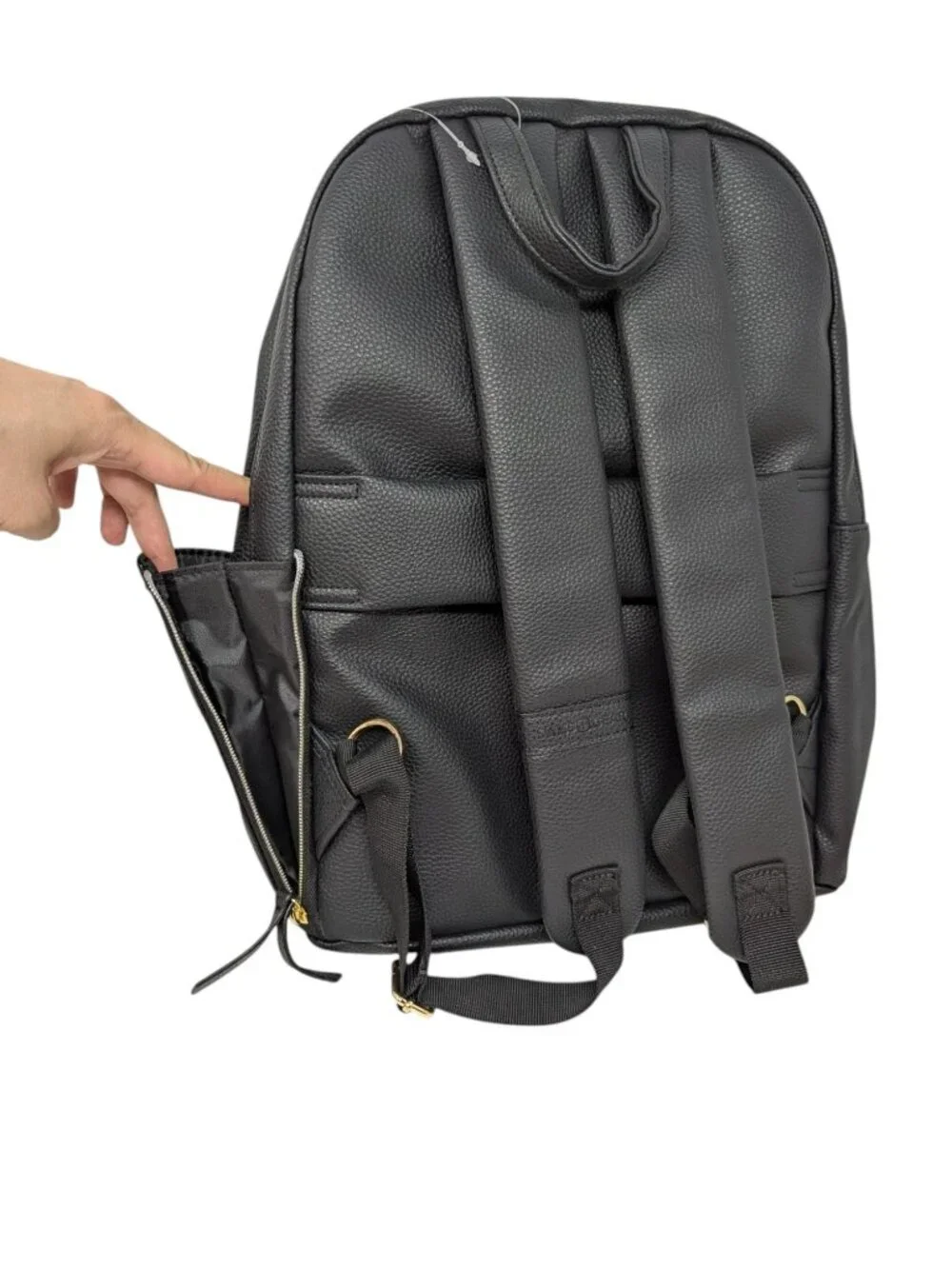 SwissGear Serenity Luxe Black Faux Leather Laptop Backpack - Small Fits 13